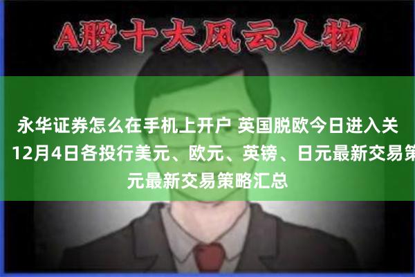 永华证券怎么在手机上开户 英国脱欧今日进入关键阶段！12月4日各投行美元、欧元、英镑、日元最新交易策略汇总