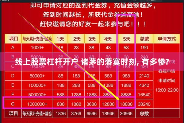 线上股票杠杆开户 诸茅的落寞时刻, 有多惨?