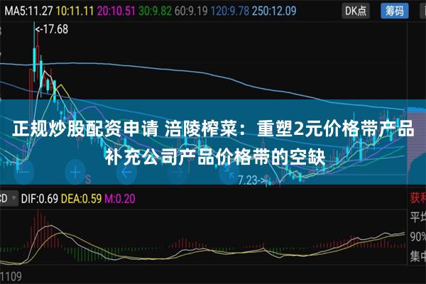 正规炒股配资申请 涪陵榨菜：重塑2元价格带产品 补充公司产品价格带的空缺