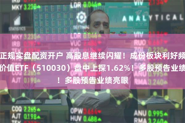 正规实盘配资开户 高股息继续闪耀！成份板块利好频出，价值ETF（510030）盘中上探1.62%！多股预告业绩亮眼